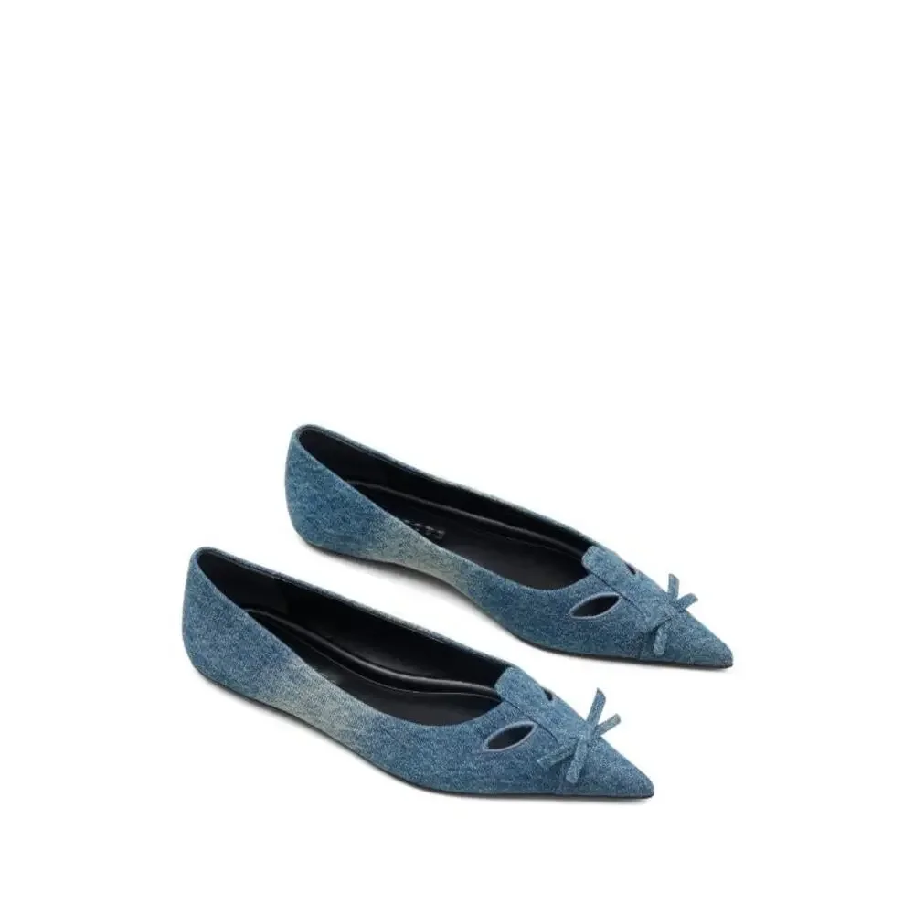 NEW Marc Jacobs Kat Ballerina denim flat shoes size 7